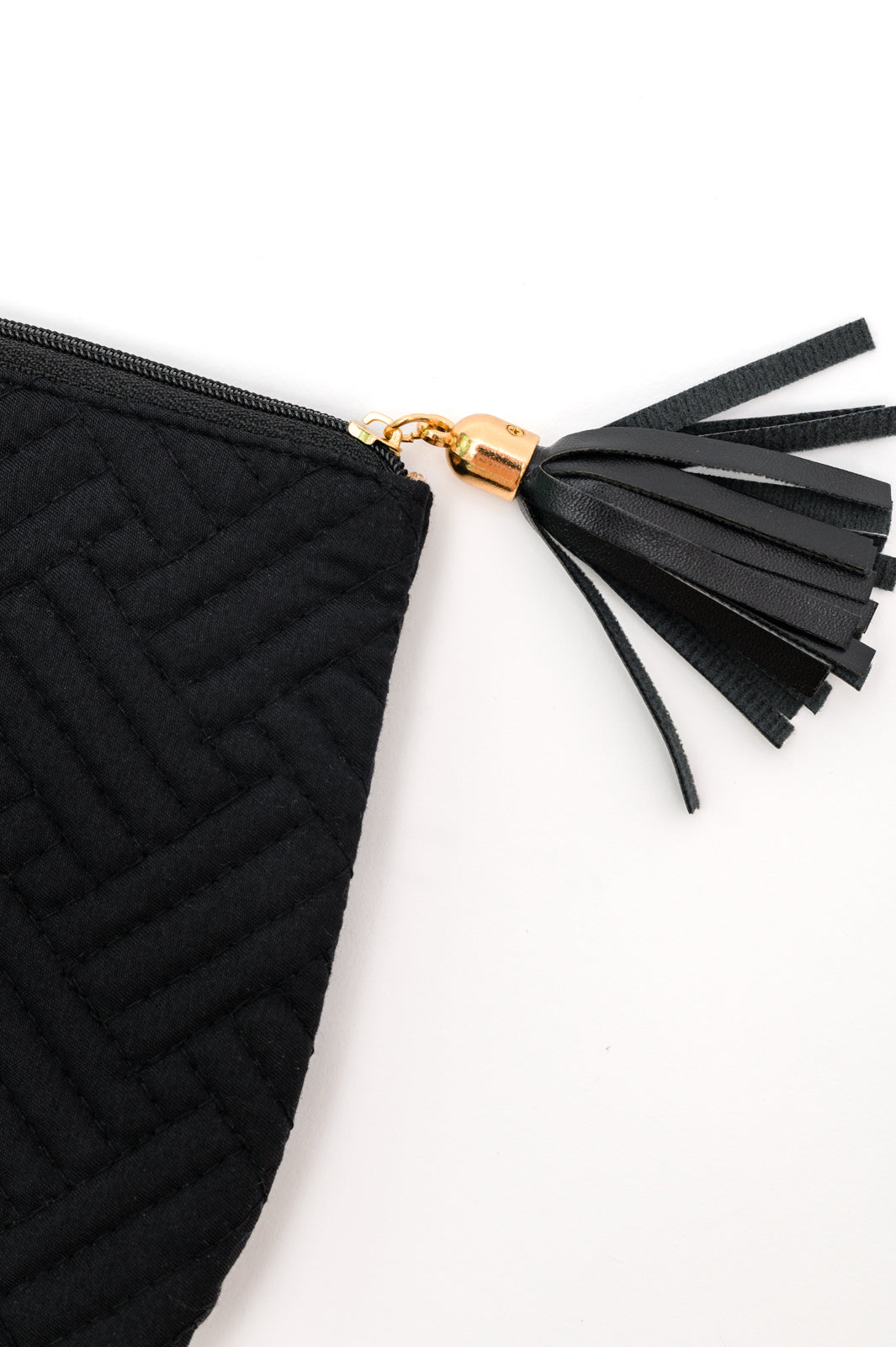 Quilted Travel Zip Pouch in Black - FamFancy Boutique