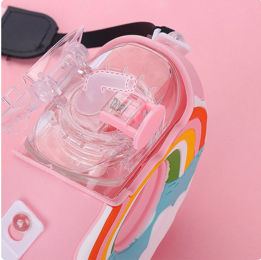 PREORDER: Portable Rainbow Donut Water Bottle - FamFancy Boutique