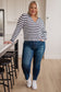 Self Improvement V-Neck Striped Sweater - FamFancy Boutique