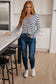 Self Improvement V-Neck Striped Sweater - FamFancy Boutique