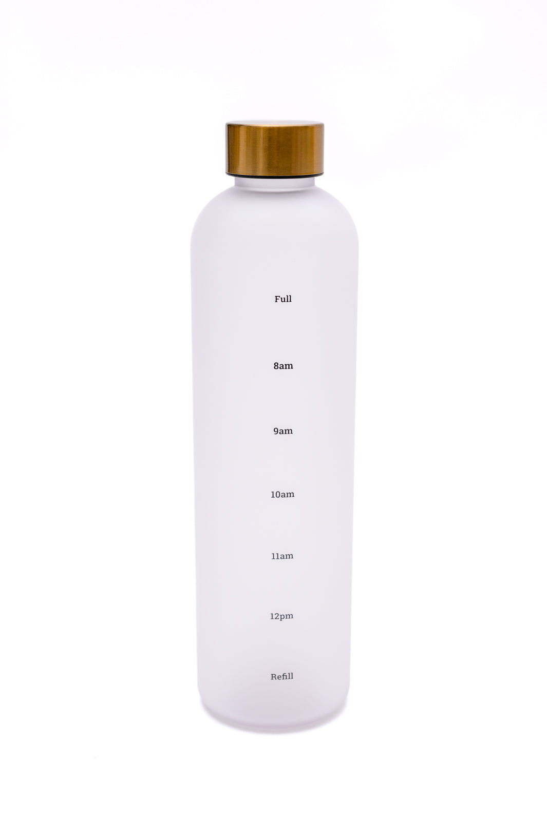 Sippin' Pretty 32 oz Translucent Water Bottle in White & Gold - FamFancy Boutique