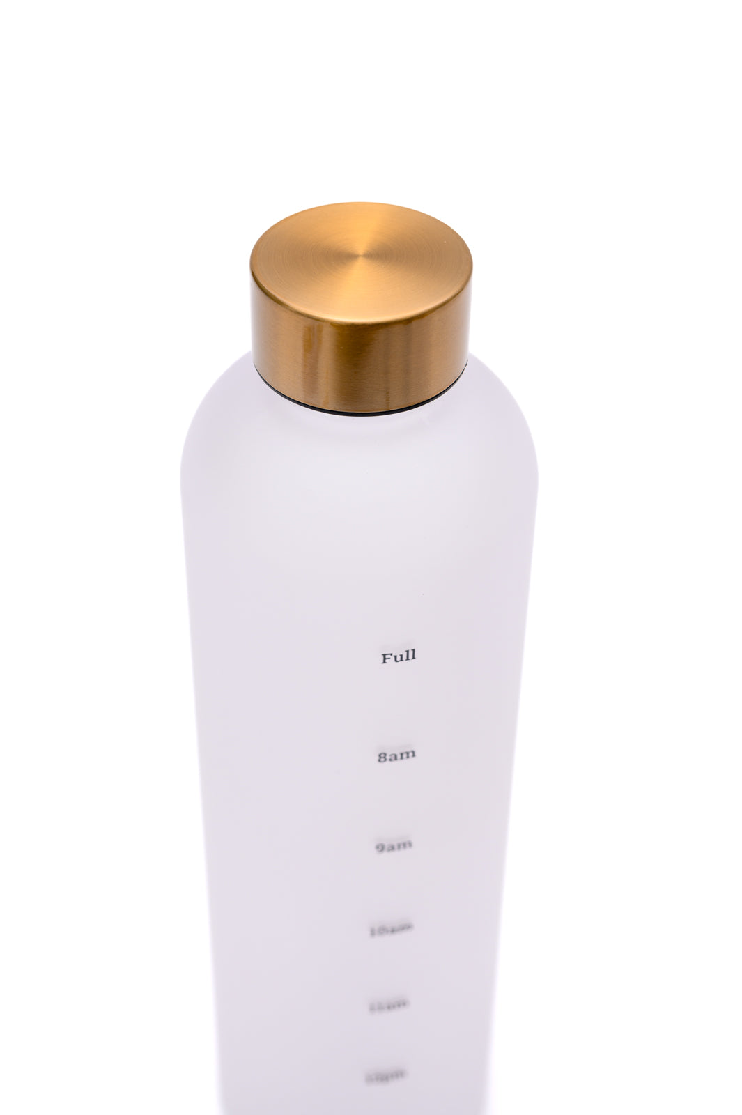 Sippin' Pretty 32 oz Translucent Water Bottle in White & Gold - FamFancy Boutique