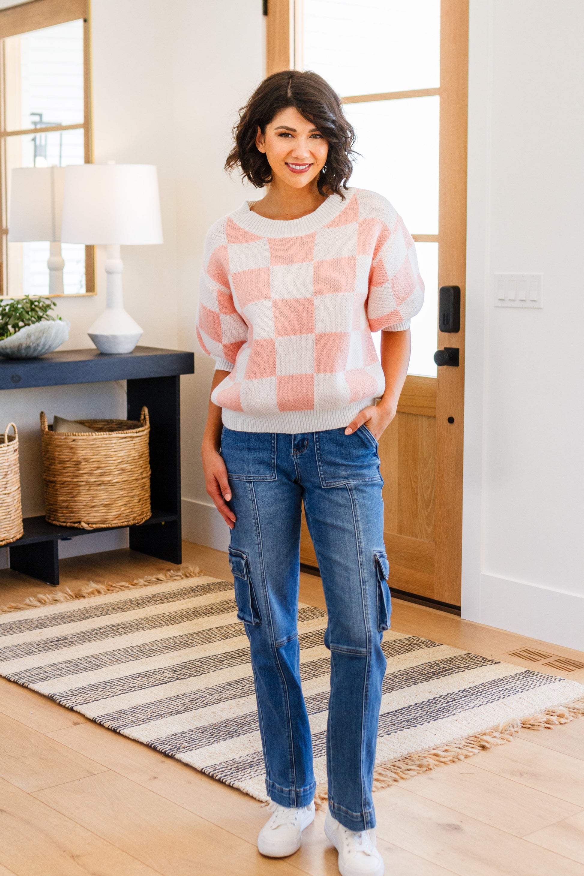 Start Me Up Checkered Sweater - FamFancy Boutique