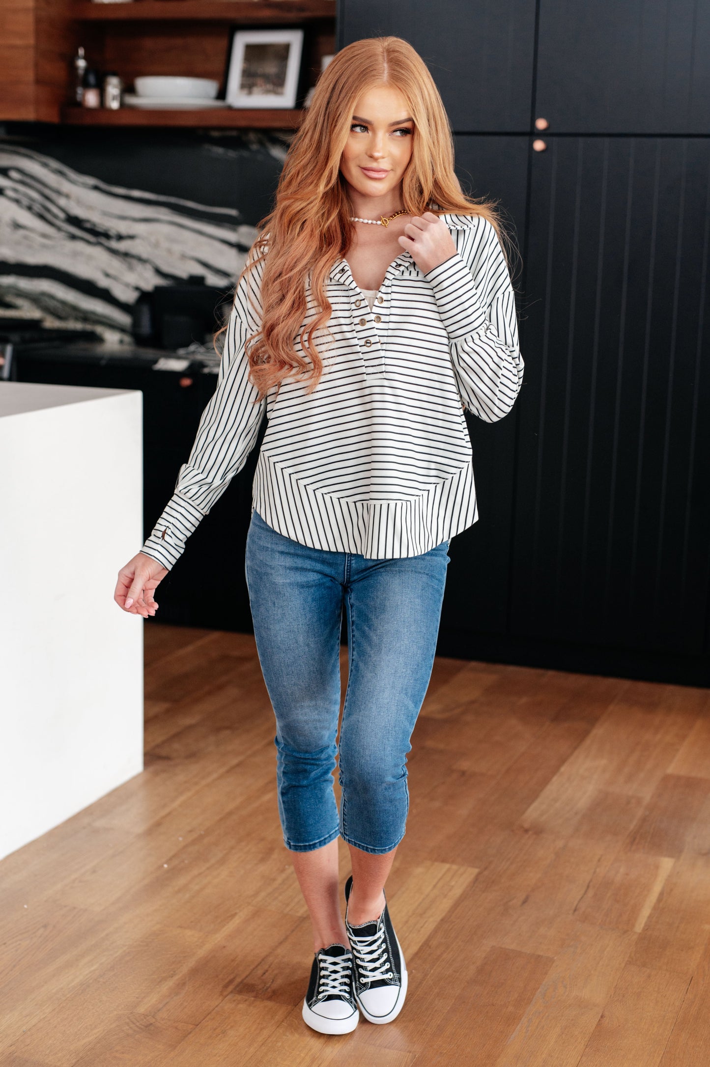Striped Serendipity Pullover - FamFancy Boutique