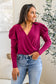 Take Me Out Faux Wrap Bodysuit In Magenta - FamFancy Boutique