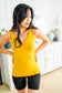 The Basics Reversible Longline Tank in Mustard - FamFancy Boutique