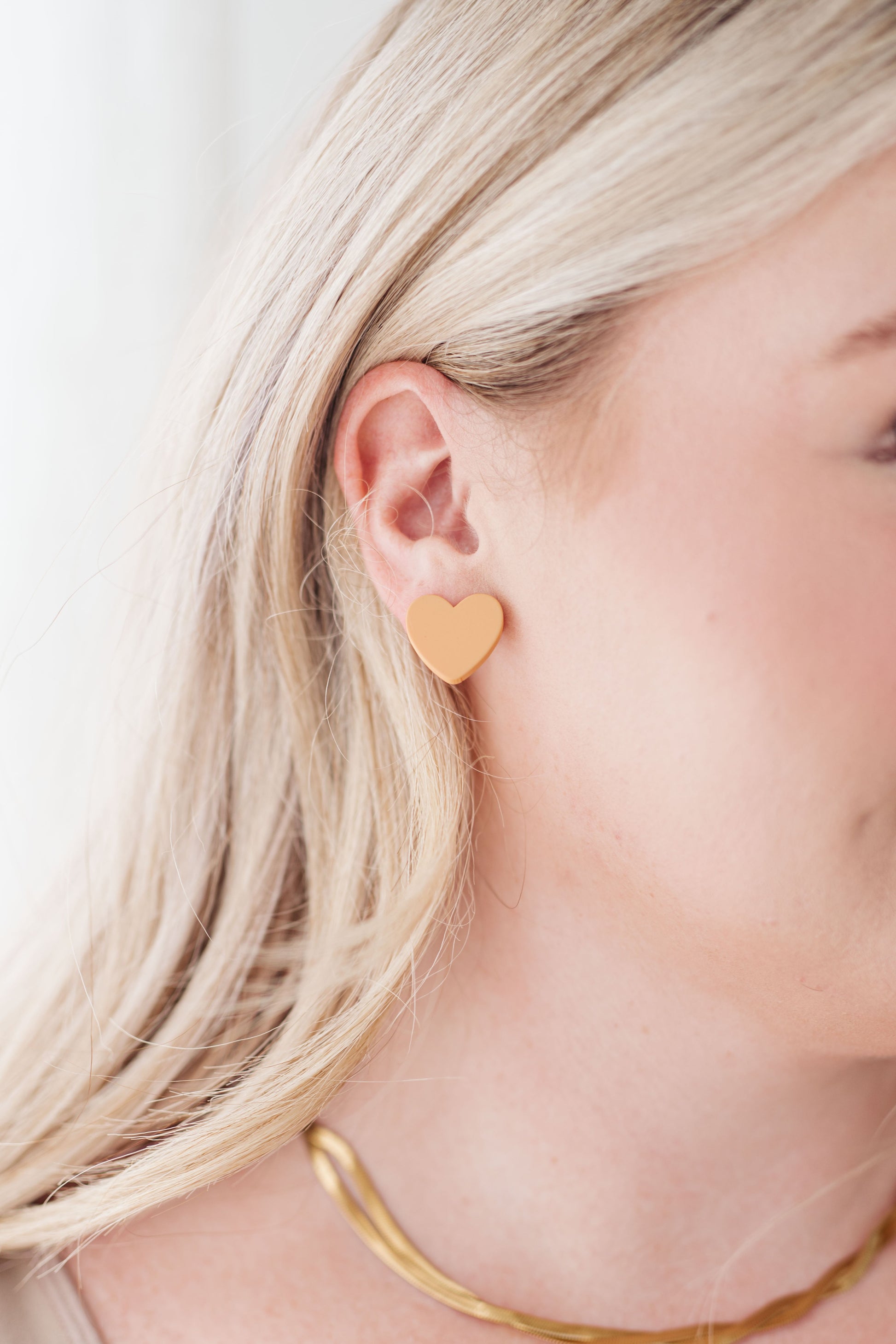 Triple Hearts Studs in Brown - FamFancy Boutique