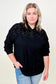 Cotton Bleu French Terry Top W / Lace Contrast